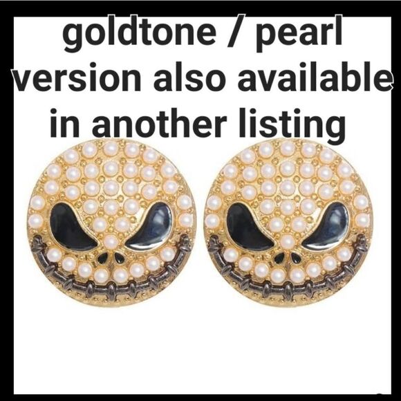 NEW JACK SKELLINGTON RHINESTONE HALLOWEEN EARRINGS - Picture 8 of 9